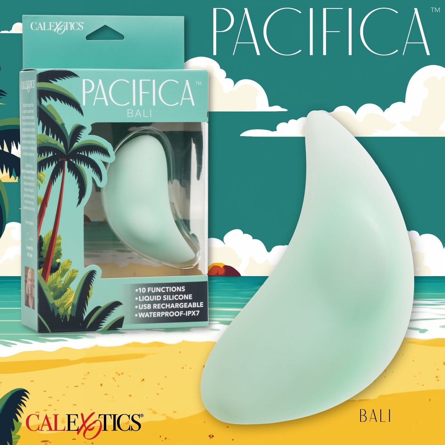 Bali Ultra Soft First Time Body Hugging Silicone Palm Vibrator - Mint Green