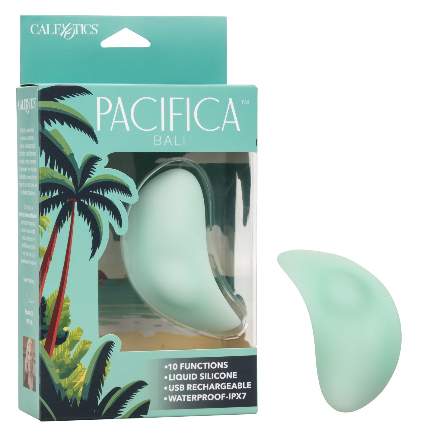 Bali Ultra Soft First Time Body Hugging Silicone Palm Vibrator - Mint Green