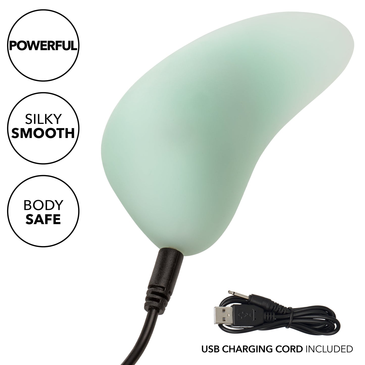 Bali Ultra Soft First Time Body Hugging Silicone Palm Vibrator - Mint Green