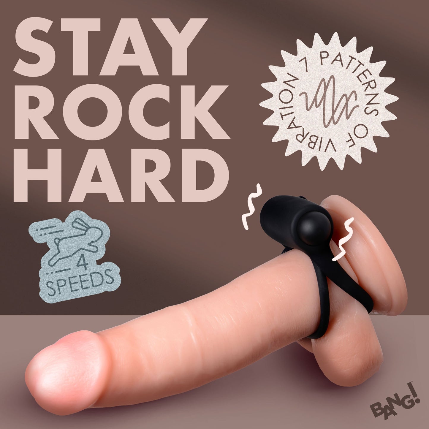 Bang! Cock Ring with Vibrating Bullet and Remote Control