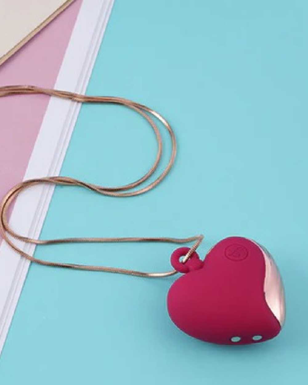 Beating Love Silicone Heart-Shaped Necklace Vibrator by Tracy's Dog