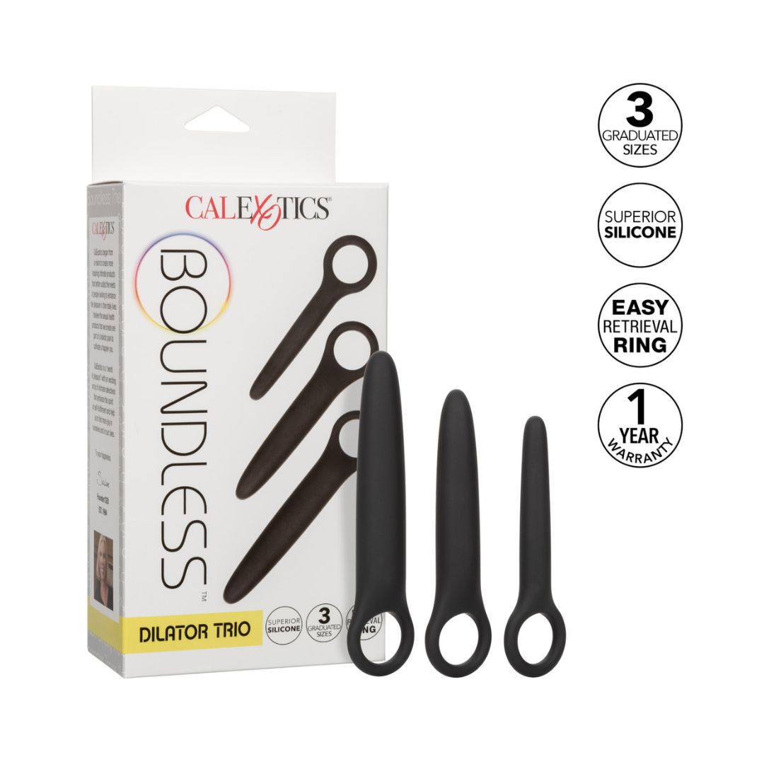 Boundless Anal or Vaginal Dilator Trio with Finger Loops