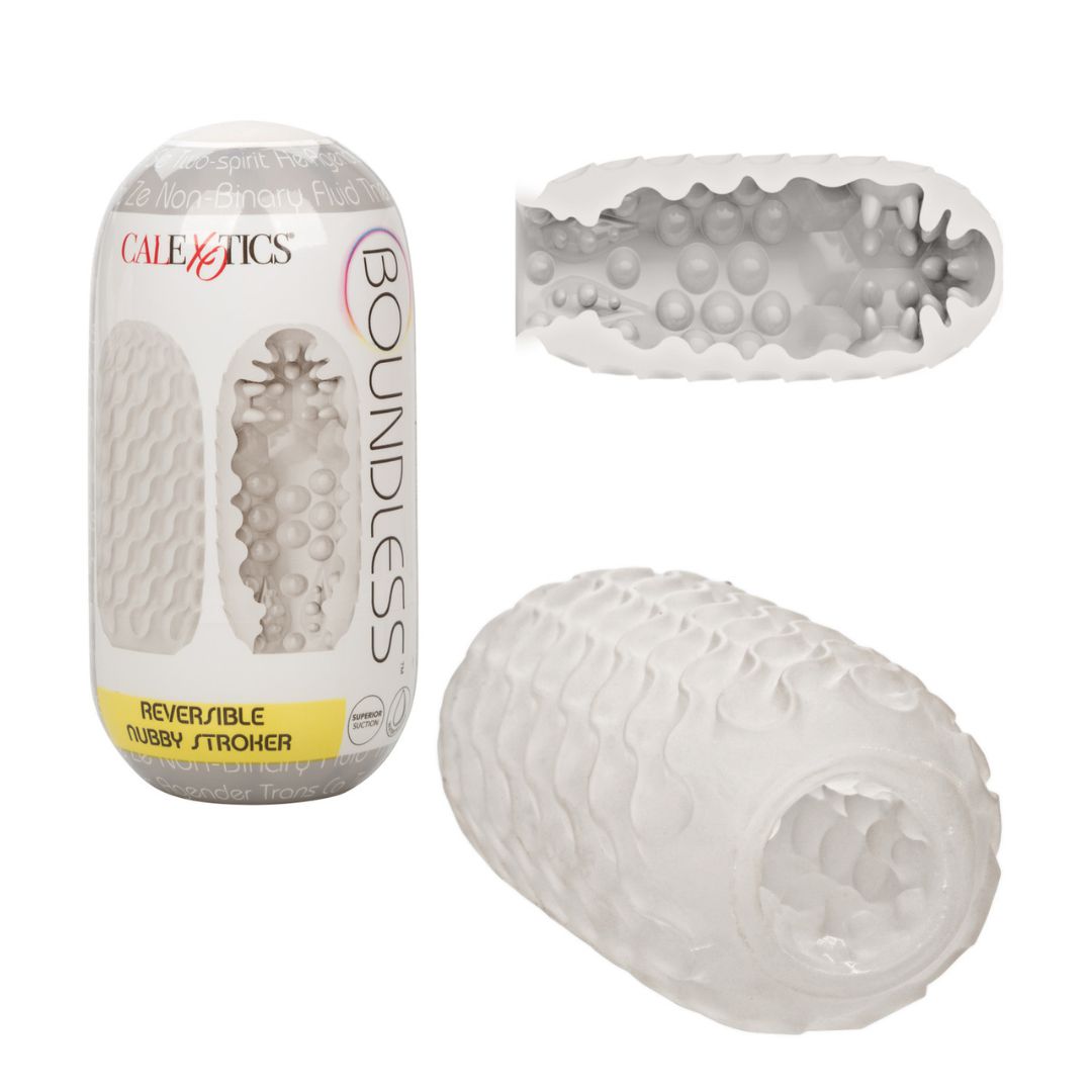 Boundless Discreet Reversible Nubby Stroker (2 Sensations in 1)