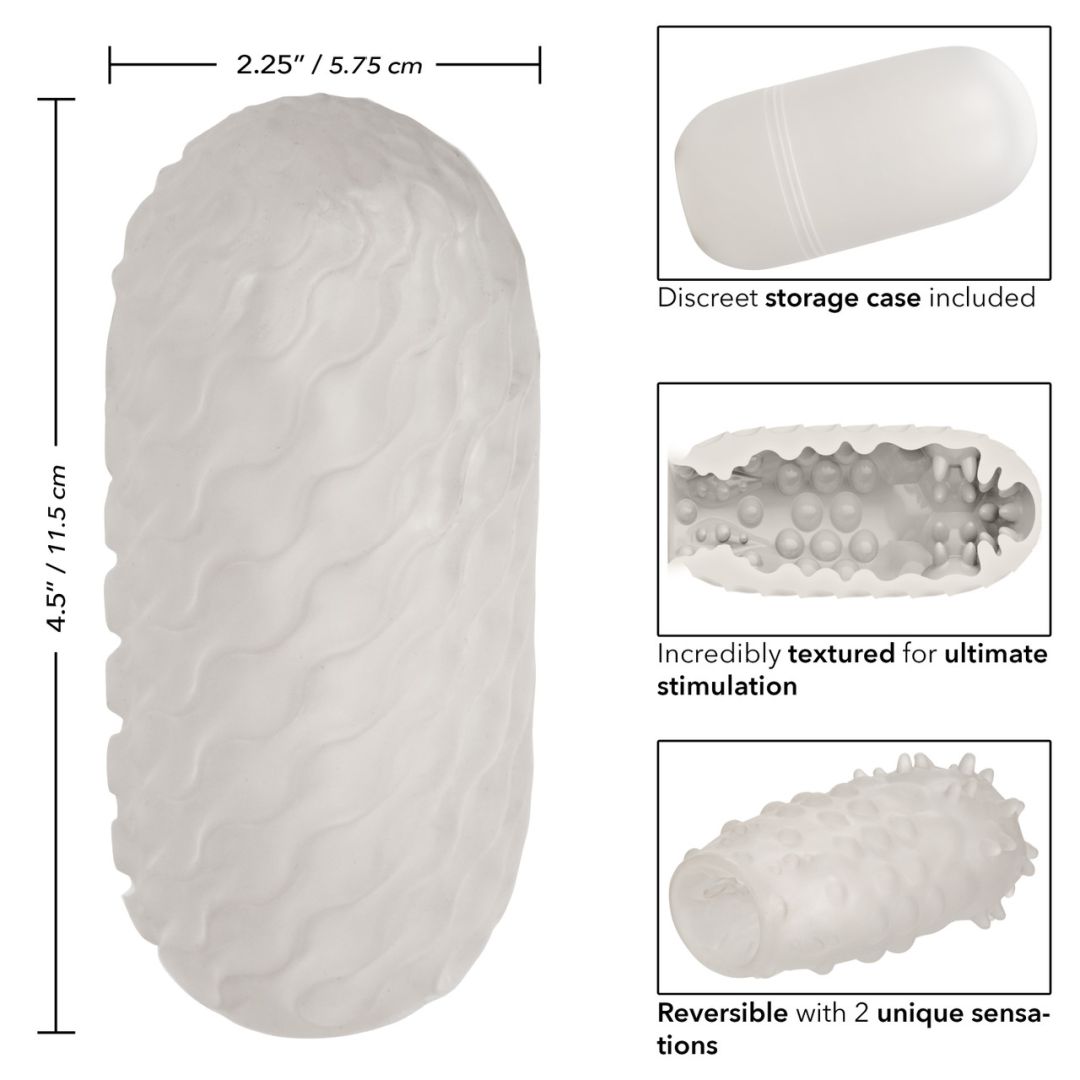 Boundless Discreet Reversible Nubby Stroker (2 Sensations in 1)