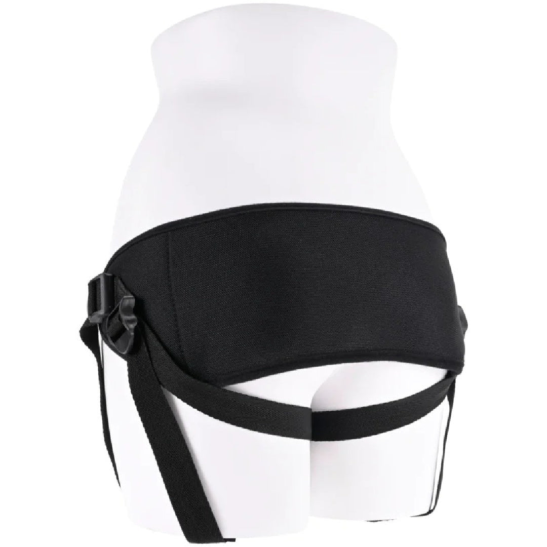 Breathable High Waisted Adjustable Black Strap On Harness