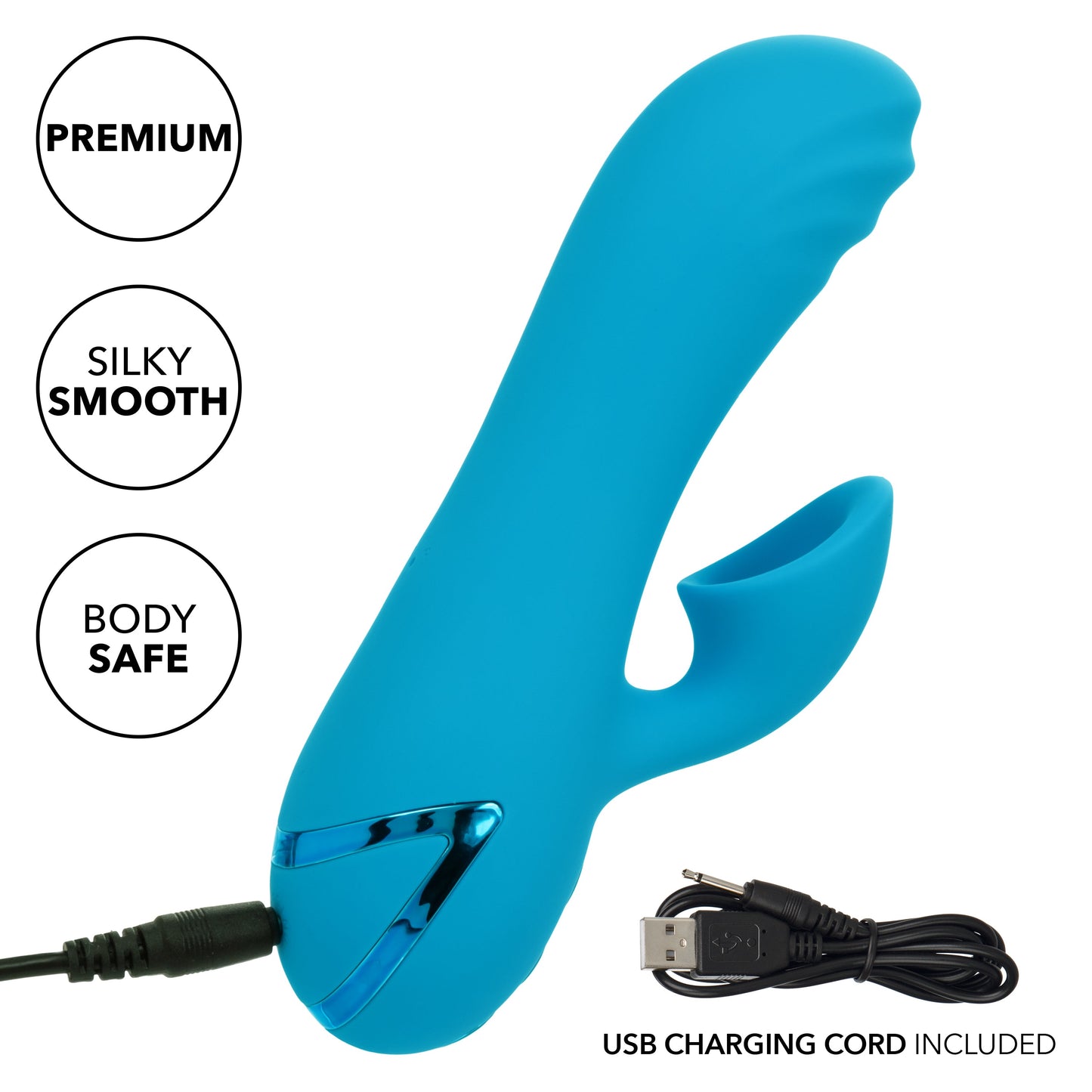 California Dreaming Sunset Beach Seducer Clit Sucking Mini Rabbit Vibrator - Blue