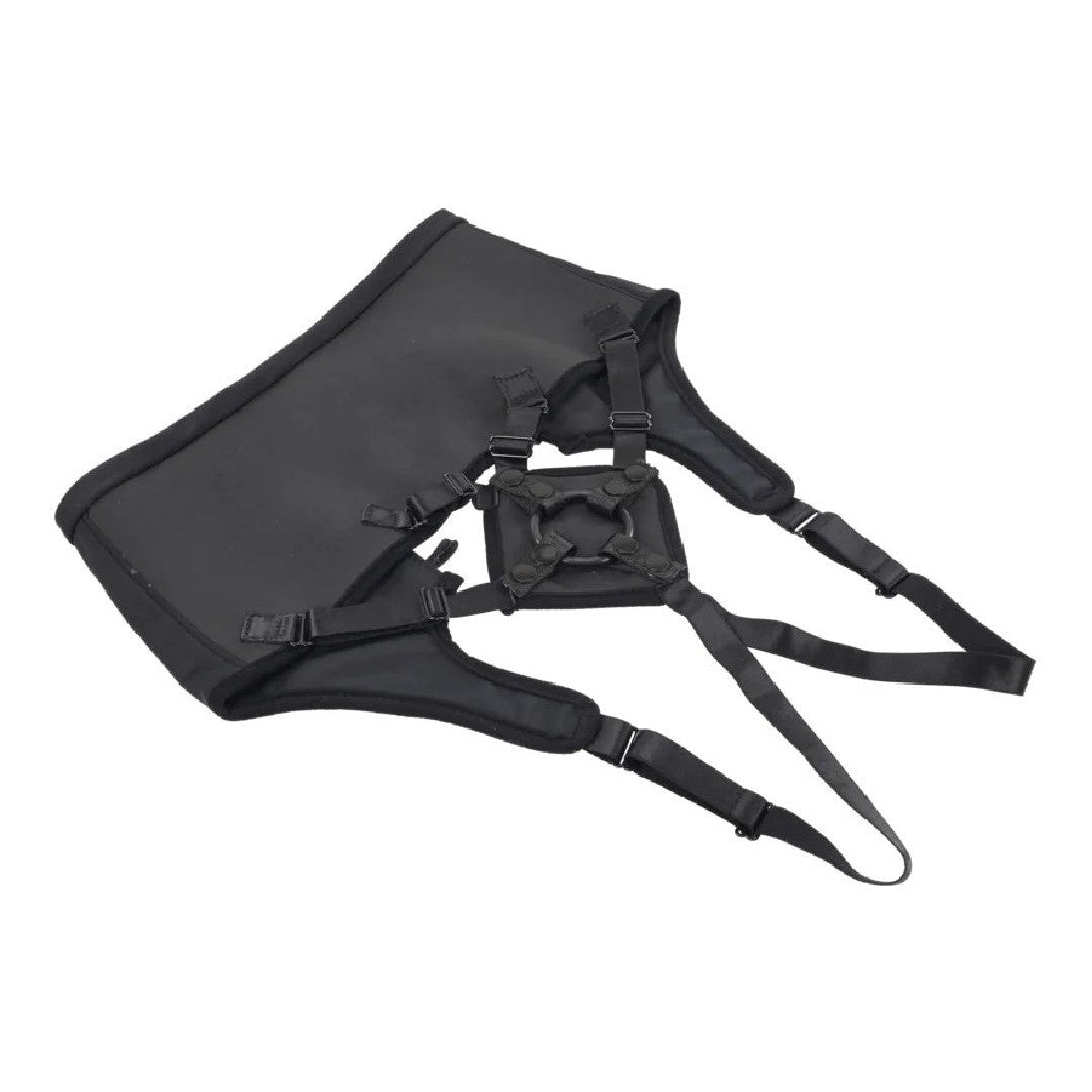 Corset High Waisted Adjustable Black Strap On Harness