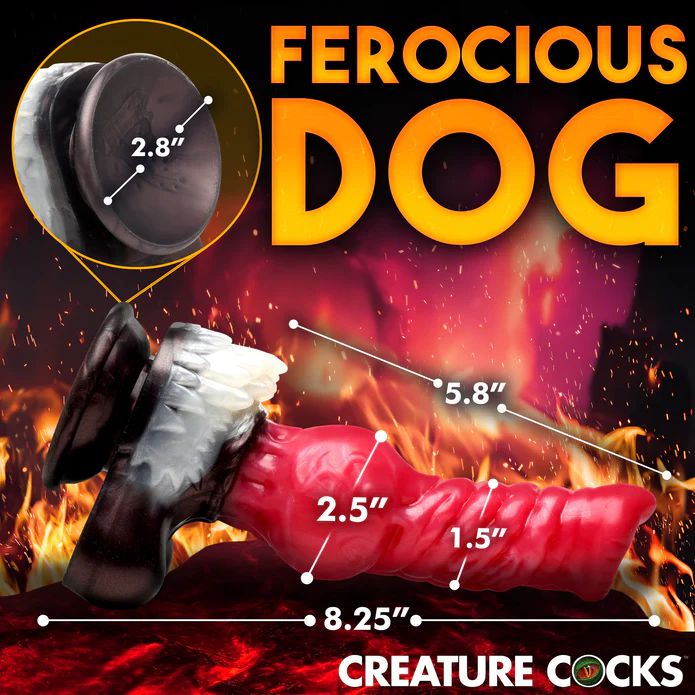 Cujo Canine Werewolf Silicone Dildo with Knot