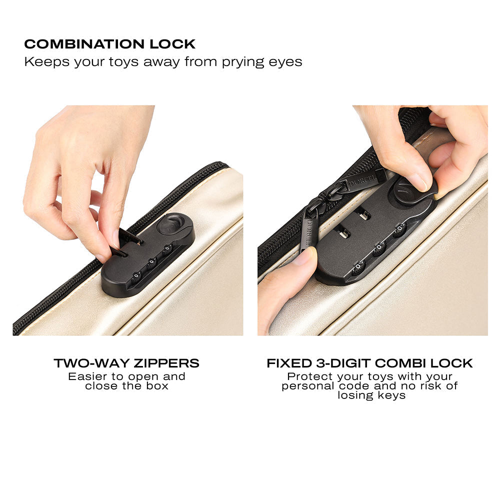 Dorcel Lockable Discreet Gold Storage Box