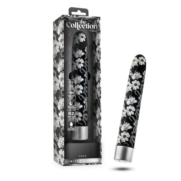 Eden Black Floral Slim Beginner Bullet Vibrator