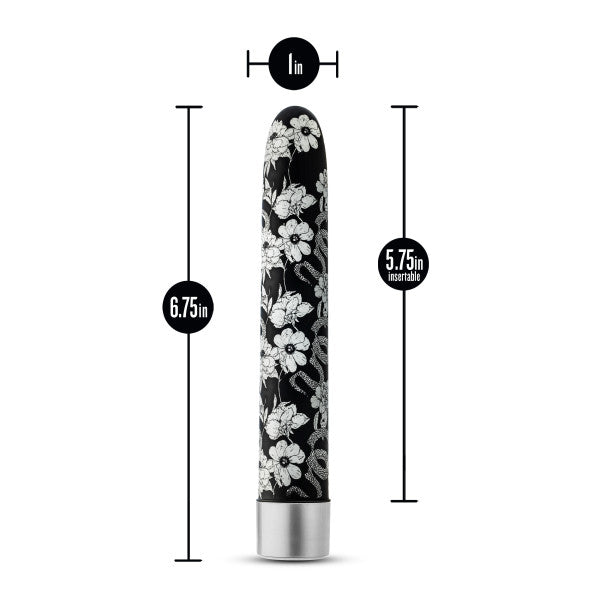 Eden Black Floral Slim Beginner Bullet Vibrator