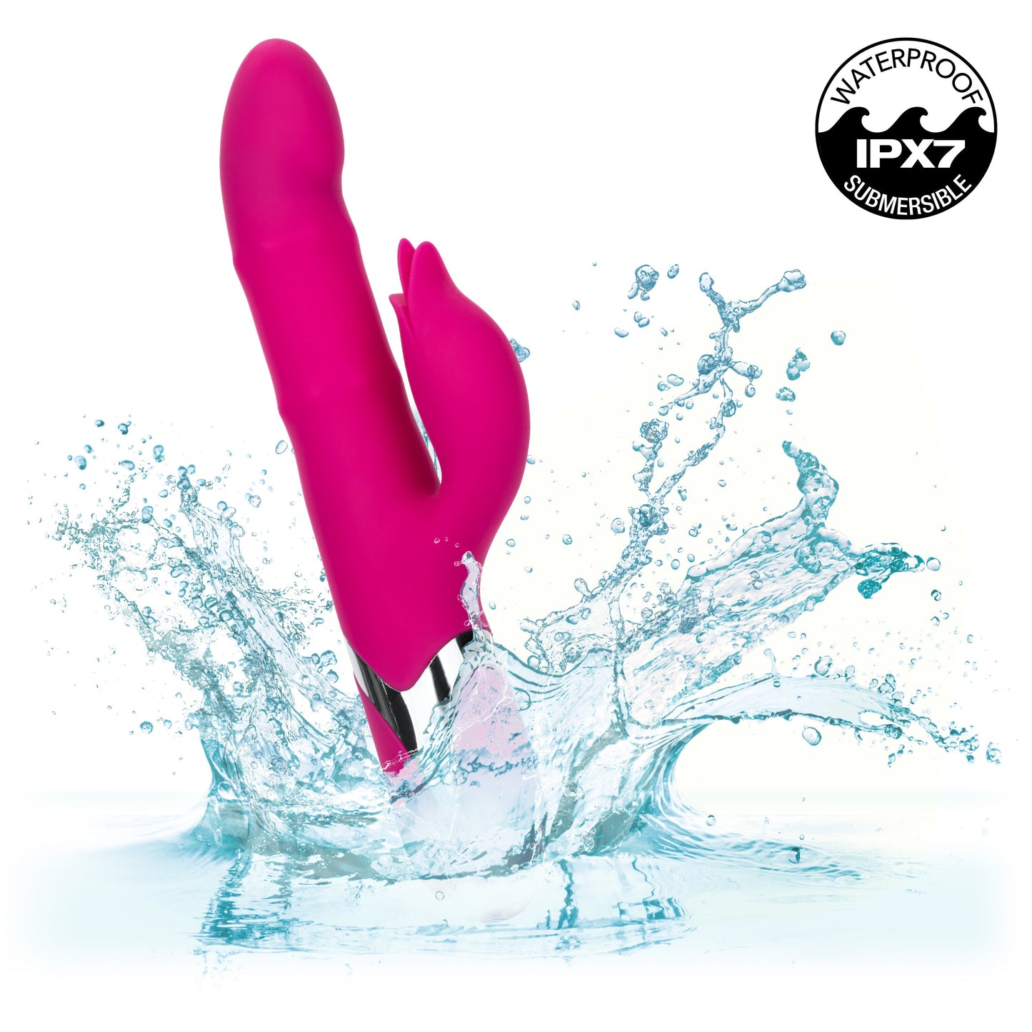 Enchanted Embrace Rabbit with Beaded Shaft and Clit Flicker - Pink