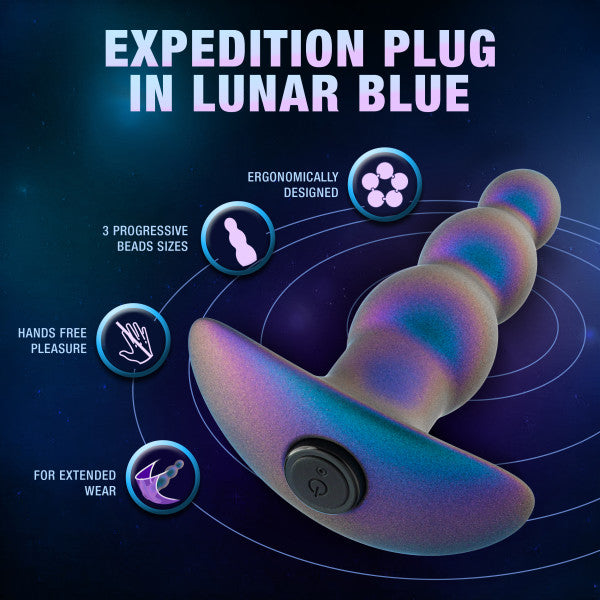 Expedition Beaded Vibrating Silicone Butt Plug