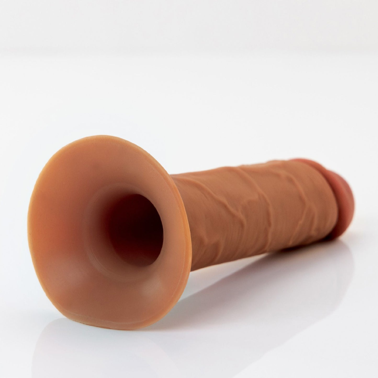 Fantasy X-Tensions Elite Hollow 8 Inch Silicone Dildo & Strap-On Harness - Chocolate