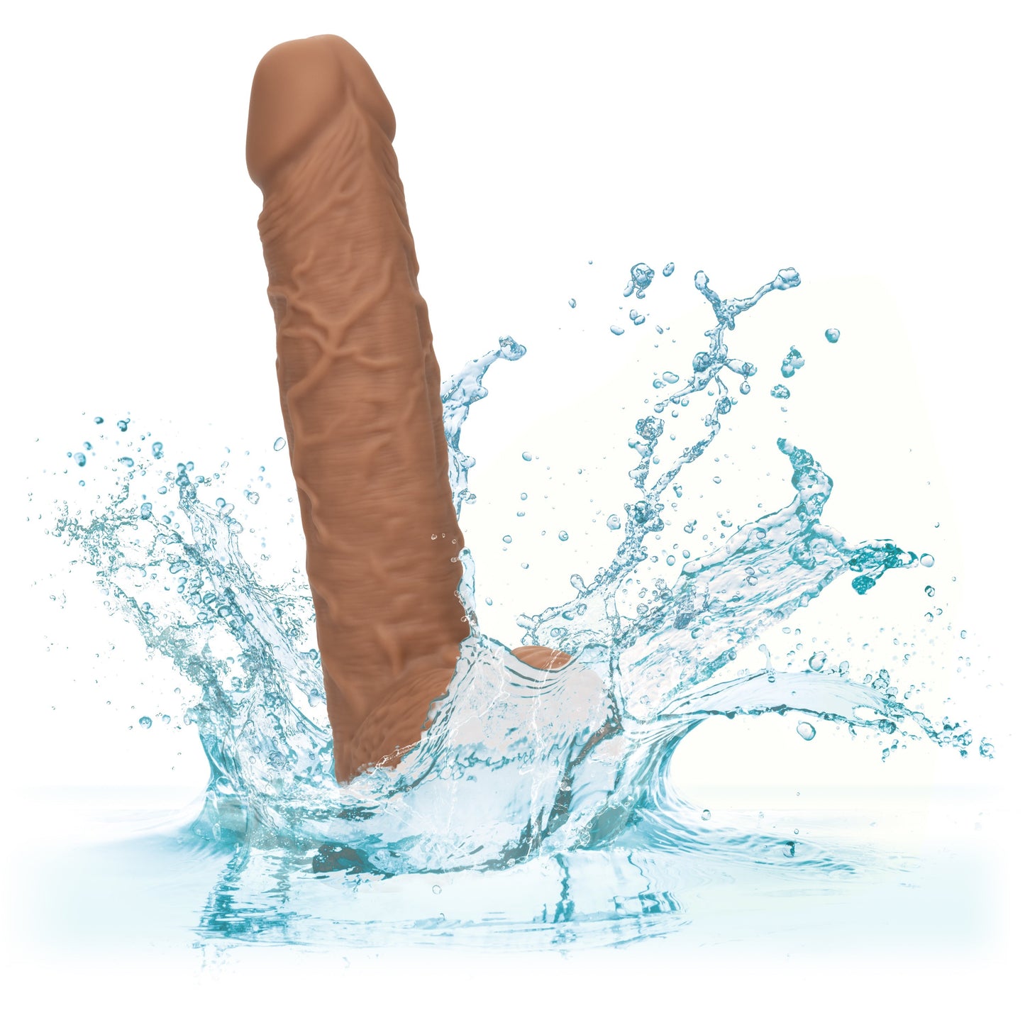 Fuck Stick Squirting Vibrating Silicone Suction Cup Dildo - Chocolate
