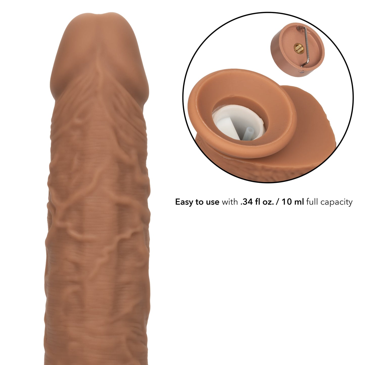 Fuck Stick Squirting Vibrating Silicone Suction Cup Dildo - Chocolate