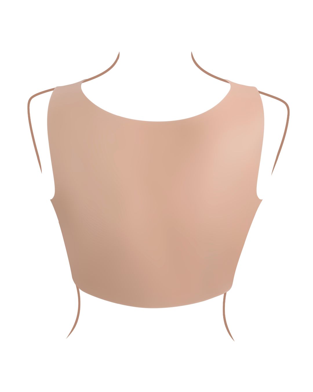 Gender X Wearable Silicone D Cup Breasts - Vanilla