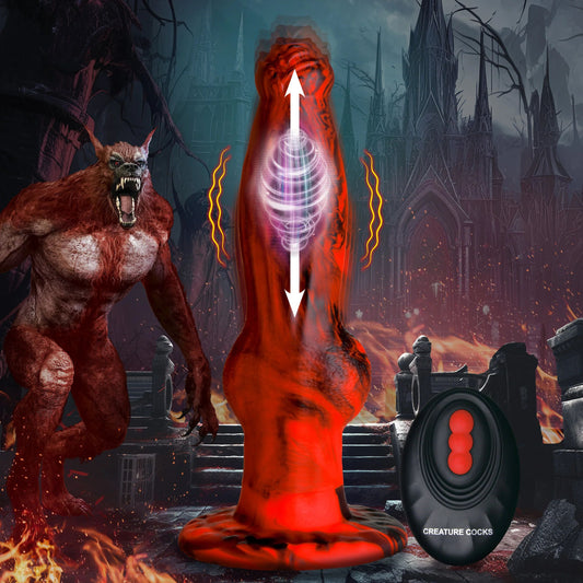 Hell Wolf Thrusting & Vibrating Silicone Werewolf Dildo with Remote