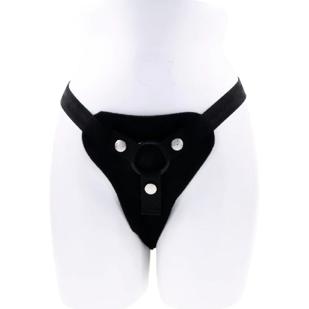 Hidden Pocket Strap On Harness With Remote Control Vibrator