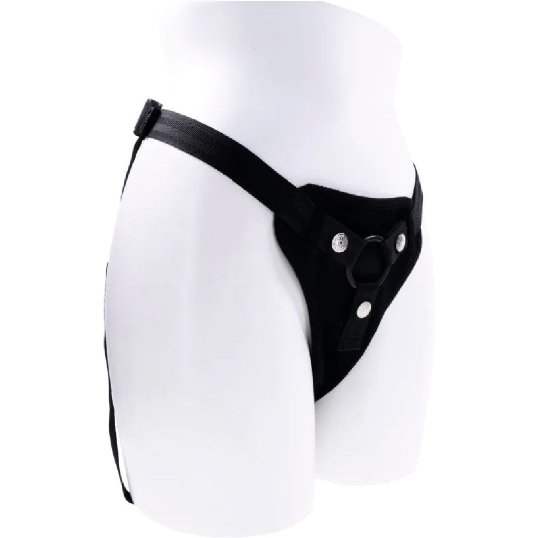 Hidden Pocket Strap On Harness With Remote Control Vibrator