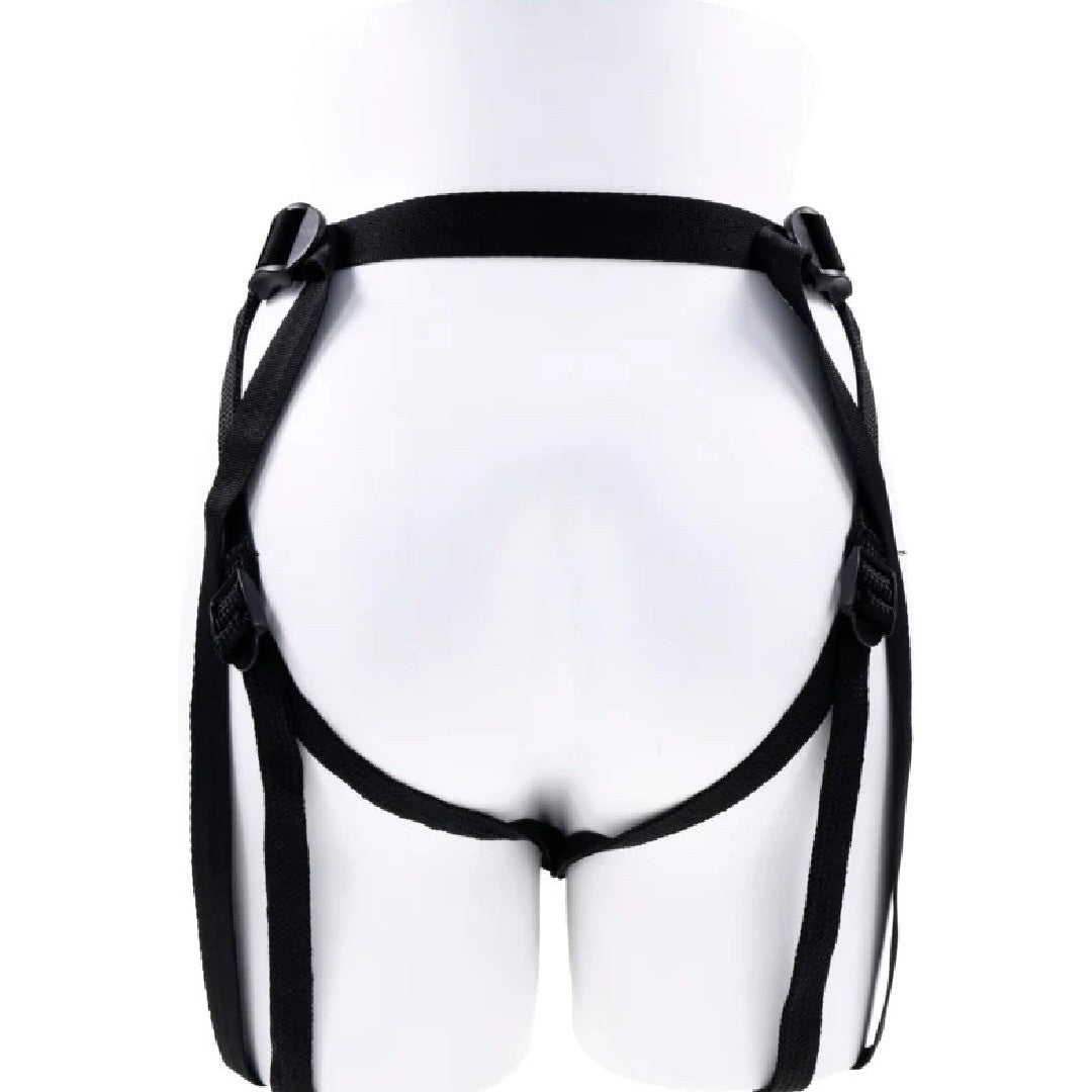 Hidden Pocket Strap On Harness With Remote Control Vibrator