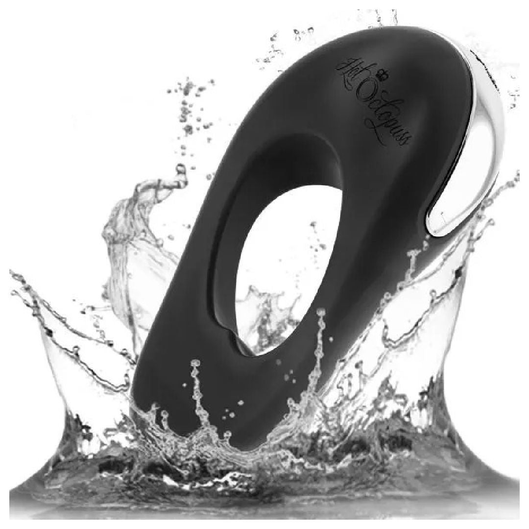 Hot Octopuss Atom Plus Dual Motor Vibrating Black Cock Ring