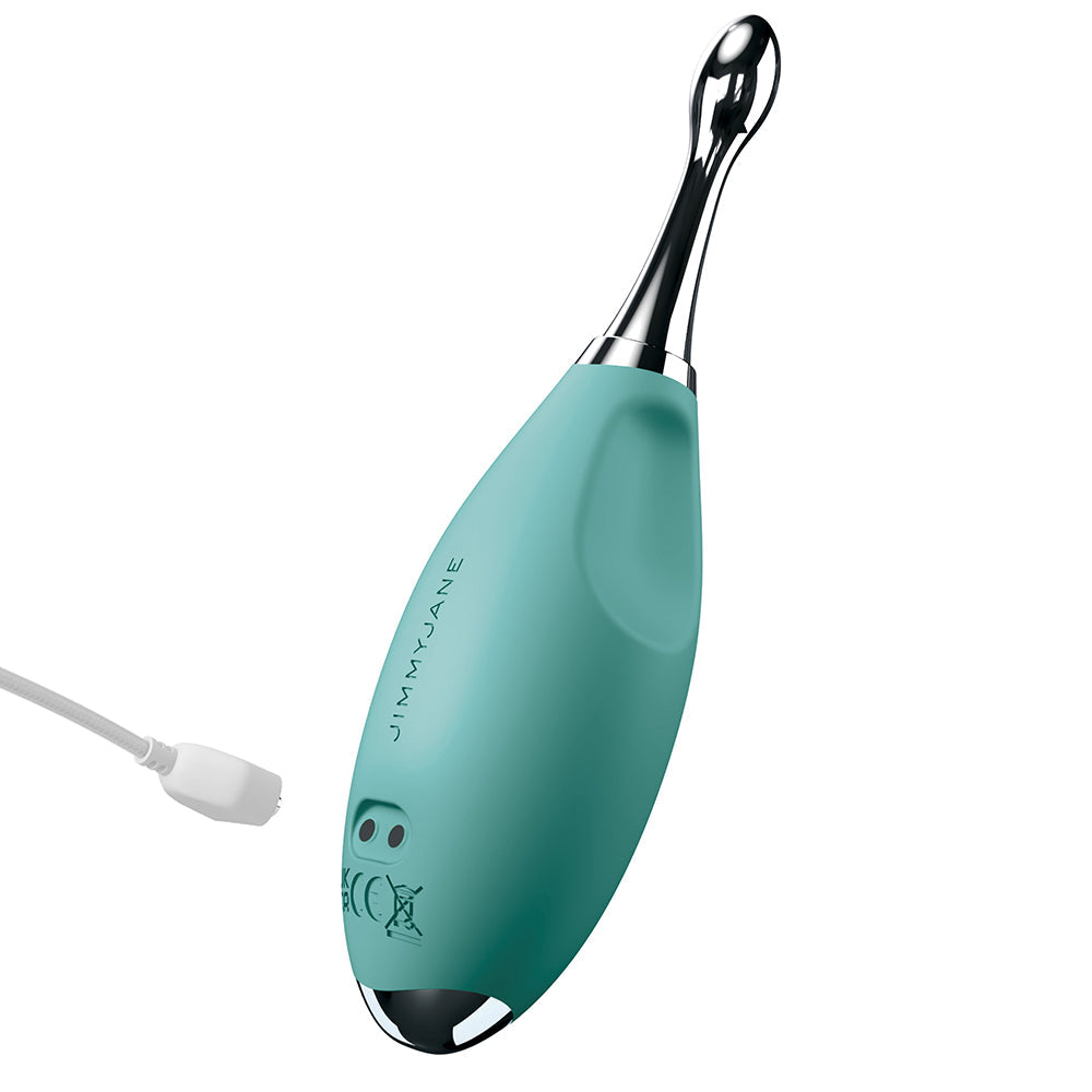 Jimmyjane Focus Pro Pinpoint Tip Clitoral Vibrator with 2 Head Attachments