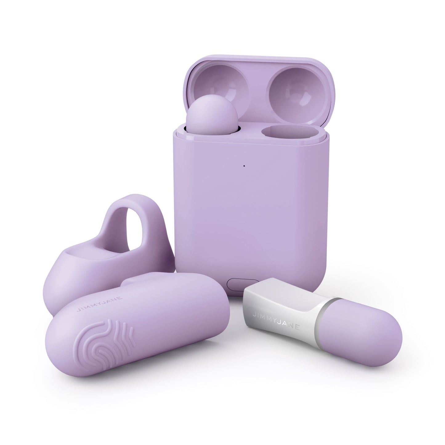 Jimmyjane Hello Touch Pro Two Bullets with Finger Sleeves + Charging Case