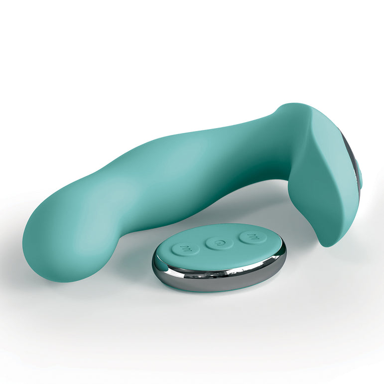 Jimmyjane Pulsus Hands-Free G-Spot Fingering Vibrator with Remote - Teal