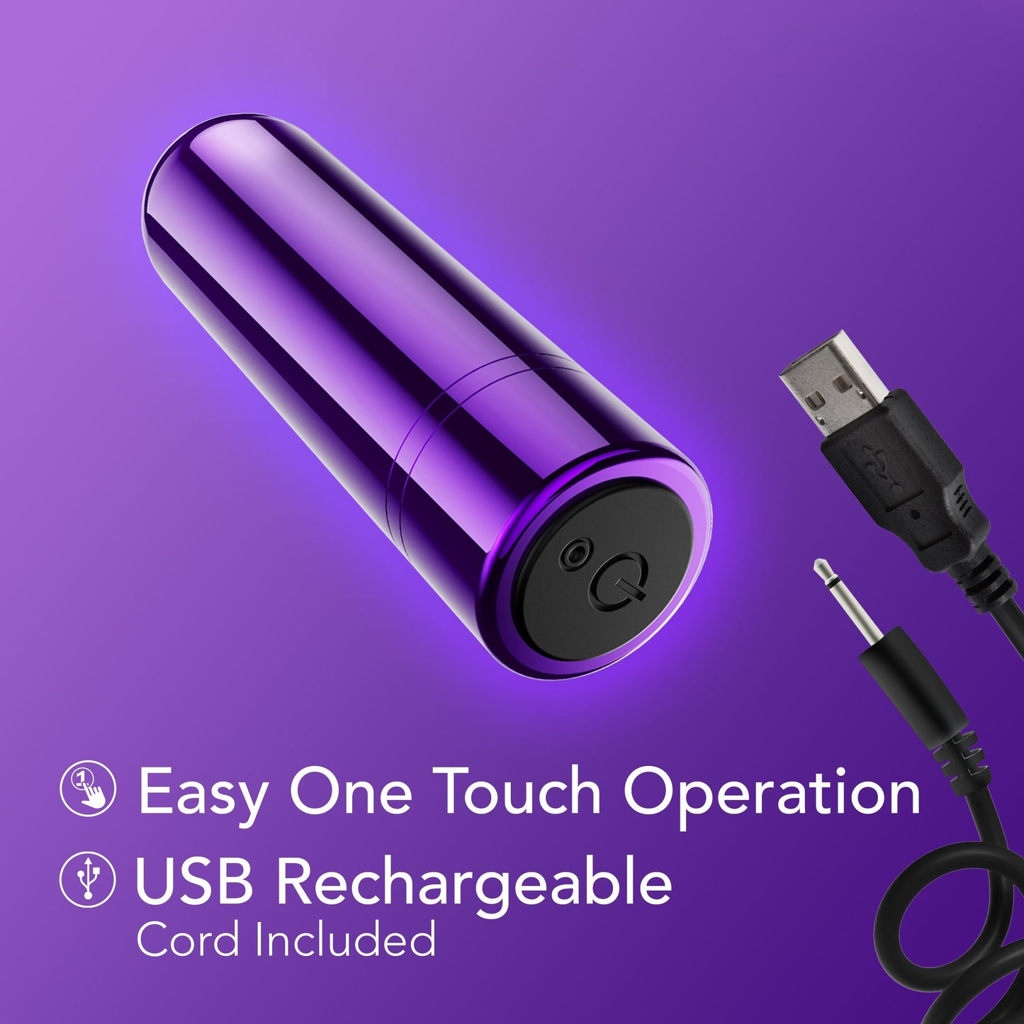 Kool Vibes Rechargeable Mini Bullet - Purple