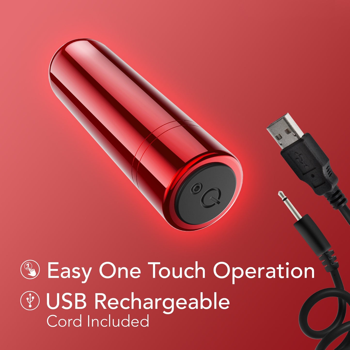Kool Vibes Rechargeable Mini Bullet - Red