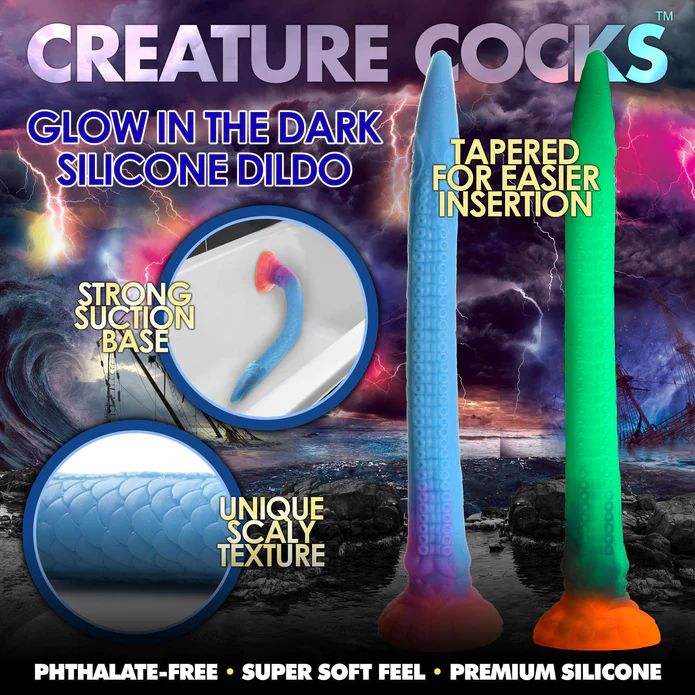 Makara Glow-In-The-Dark Silicone Snake Fantasy Dildo