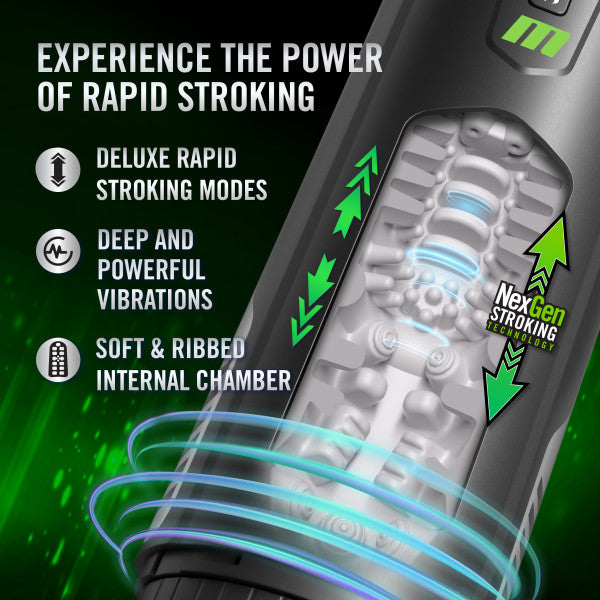 Master Blaster Vibrating, Stroking, Sucking, Warming, Automatic Stroker