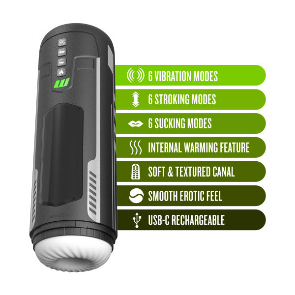 Master Blaster Vibrating, Stroking, Sucking, Warming, Automatic Stroker