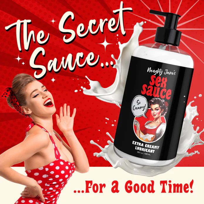 Naughty Jane's Creamy Cum Sex Sauce Lubricant 16oz