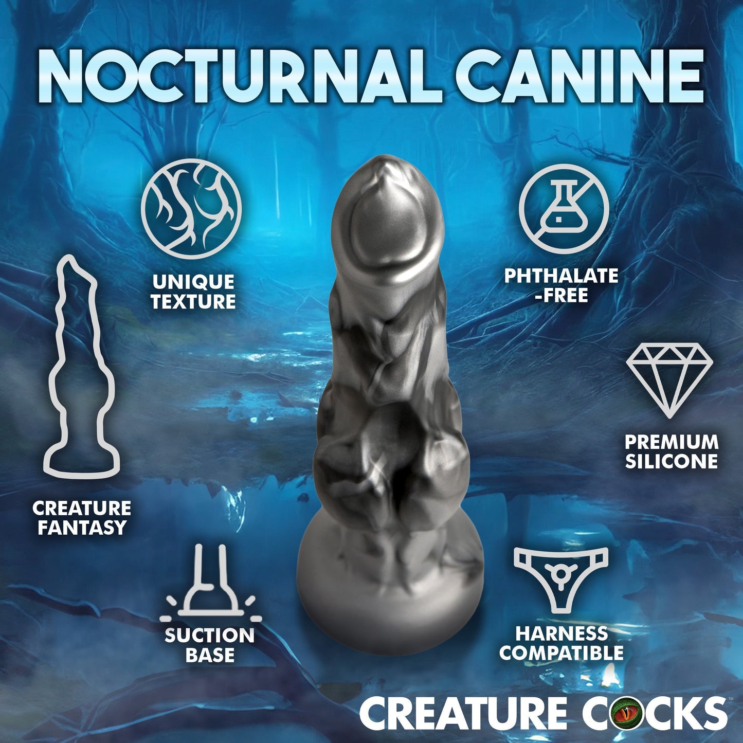 Night Prowler 10 Inch Werewolf Canine Dildo with Knot