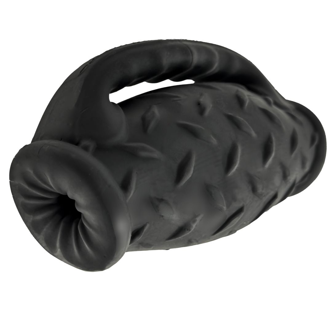 Oxballs Masterjack Double Ended Ultra Squishy Stroker with Handle - Black