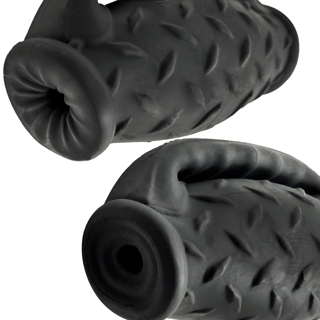 Oxballs Masterjack Double Ended Ultra Squishy Stroker with Handle - Black