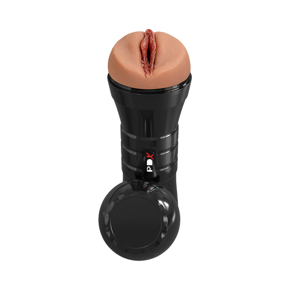 PDX Juicy Snatch XXL Self Lubricating Stroker for Large Penises - Chocolate
