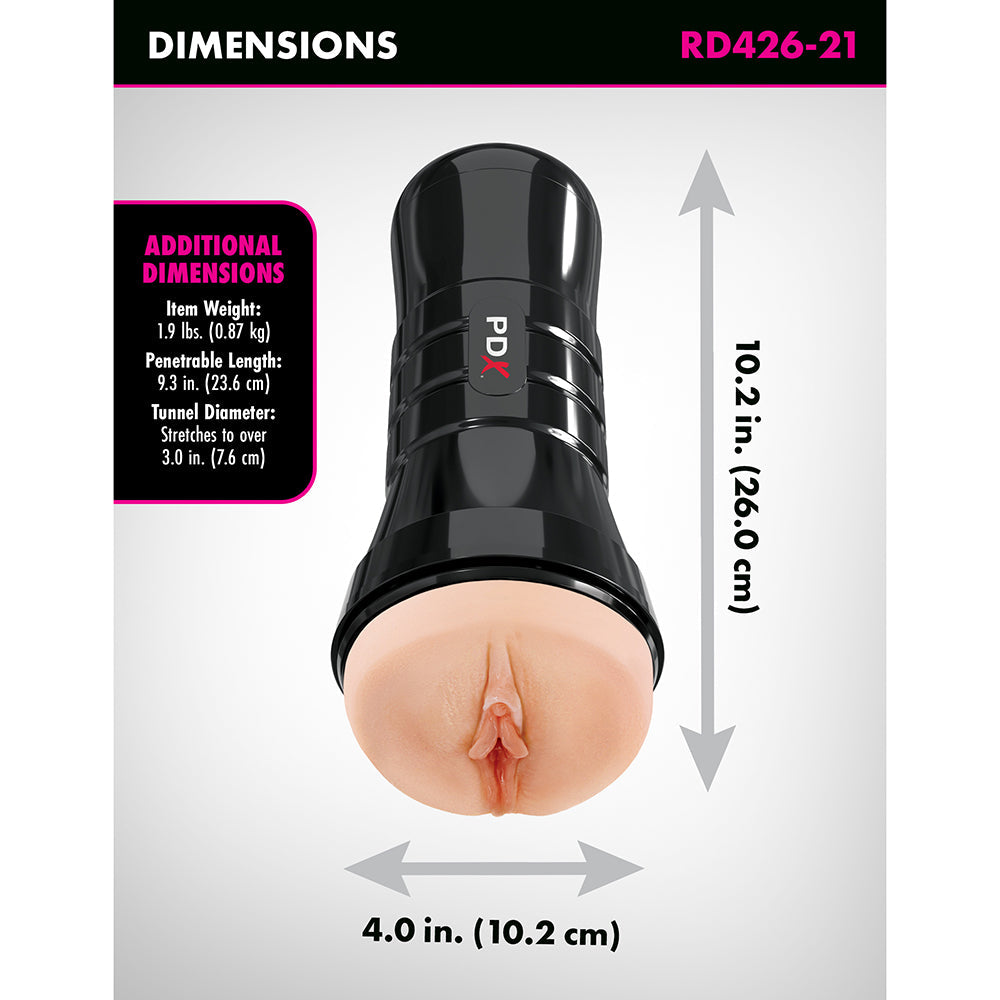 PDX Juicy Snatch XXL Self Lubricating Stroker for Large Penises - Vanilla