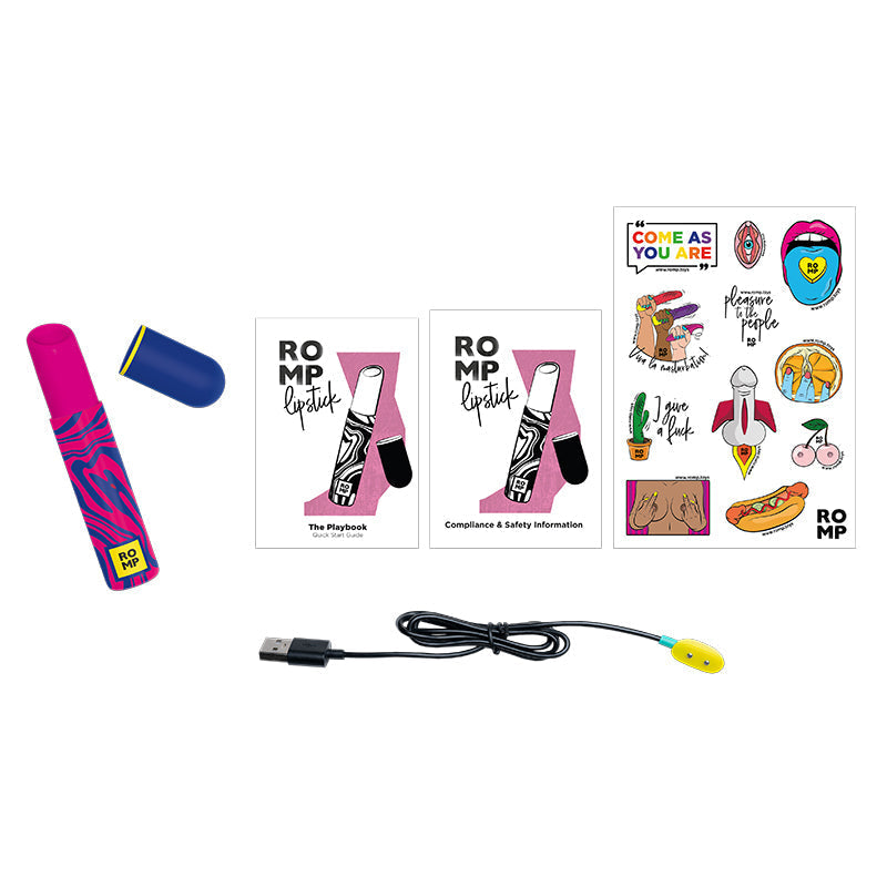 Romp Lipstick First Time Pleasure Air Clitoris Stimulator Vibrator
