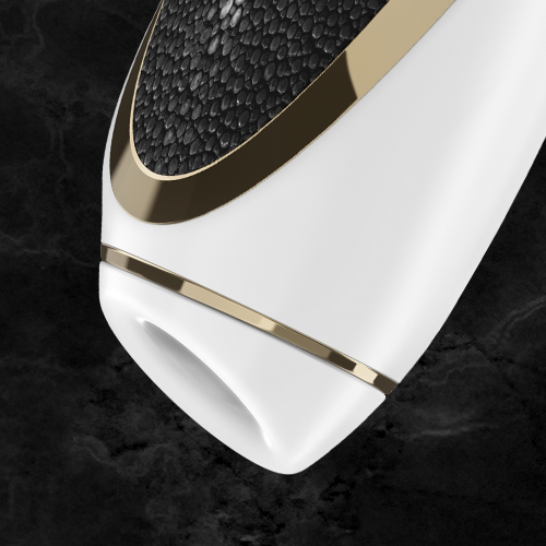 Satisfyer Luxury Air Pulsation + Vibration - Gold & Black Leather