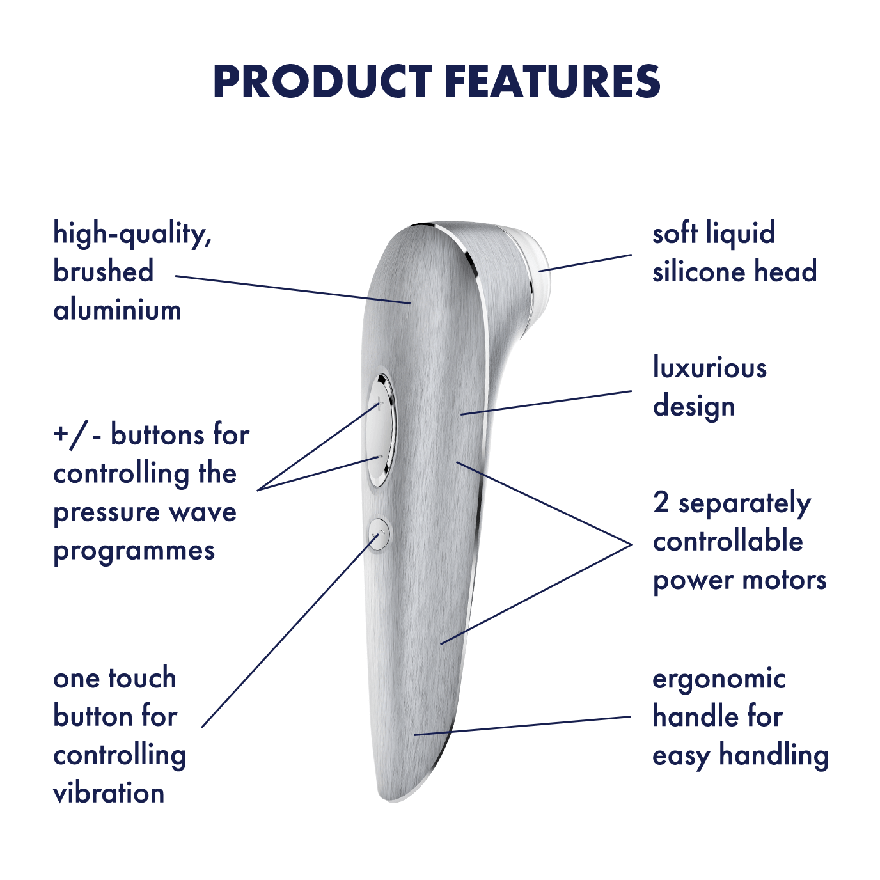 Satisfyer Luxury Air Pulsation + Vibration - Pure Aluminum