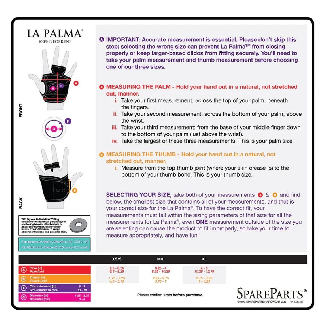 Spareparts La Palma Glove Dildo Harness - Left Hand