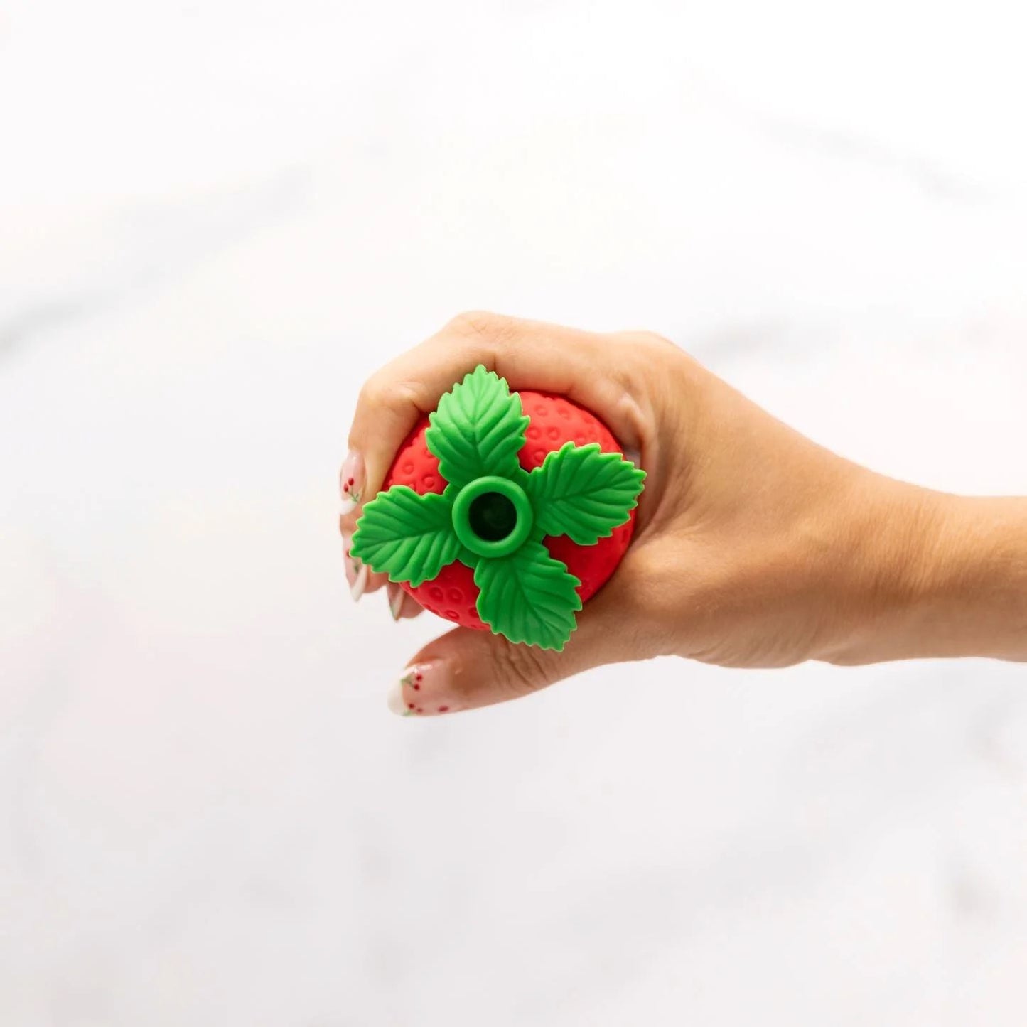 Strawberry Emojibator Ultra Discreet First Time Suction Vibrator