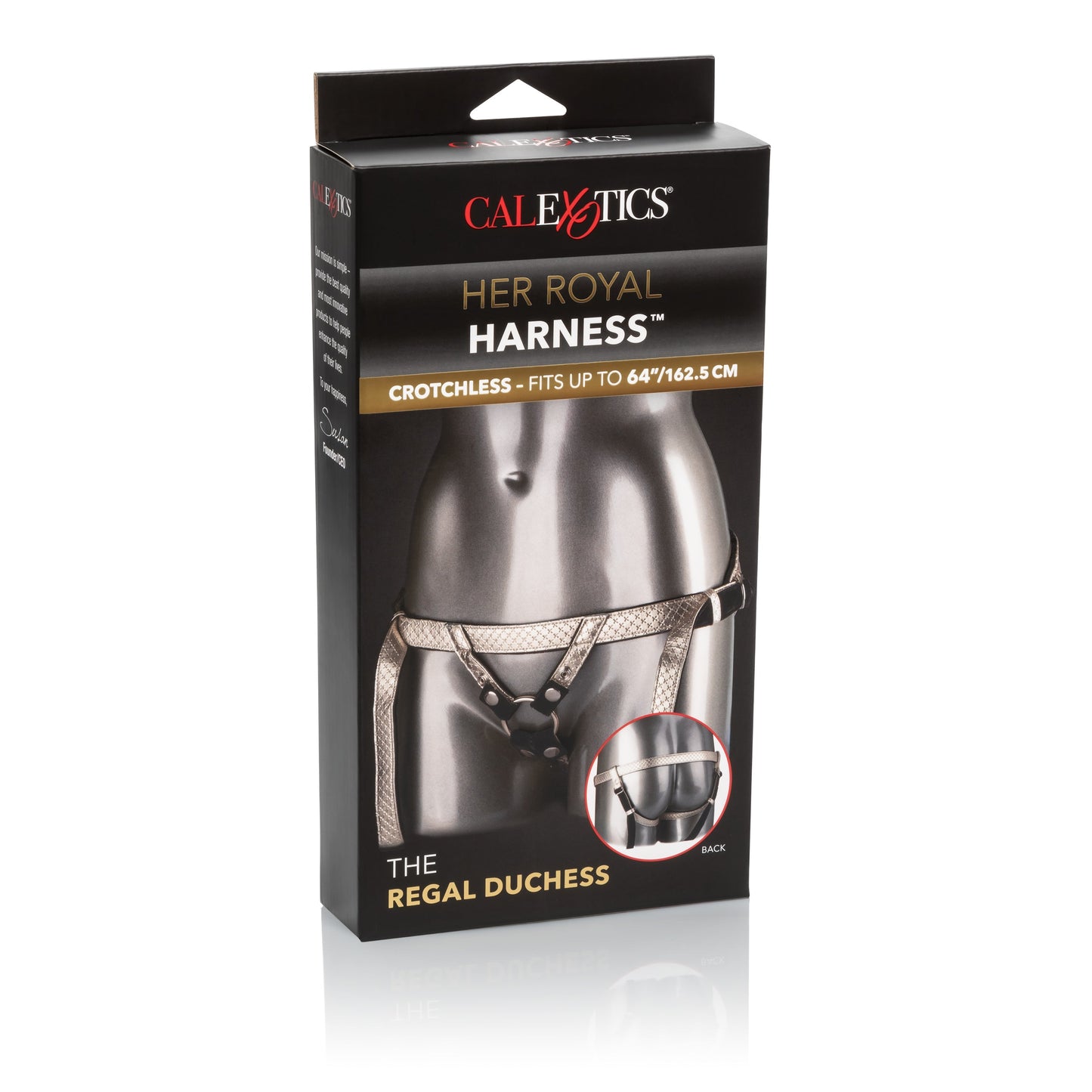 The Regal Duchess Crotchless Strap-on Harness - Gold
