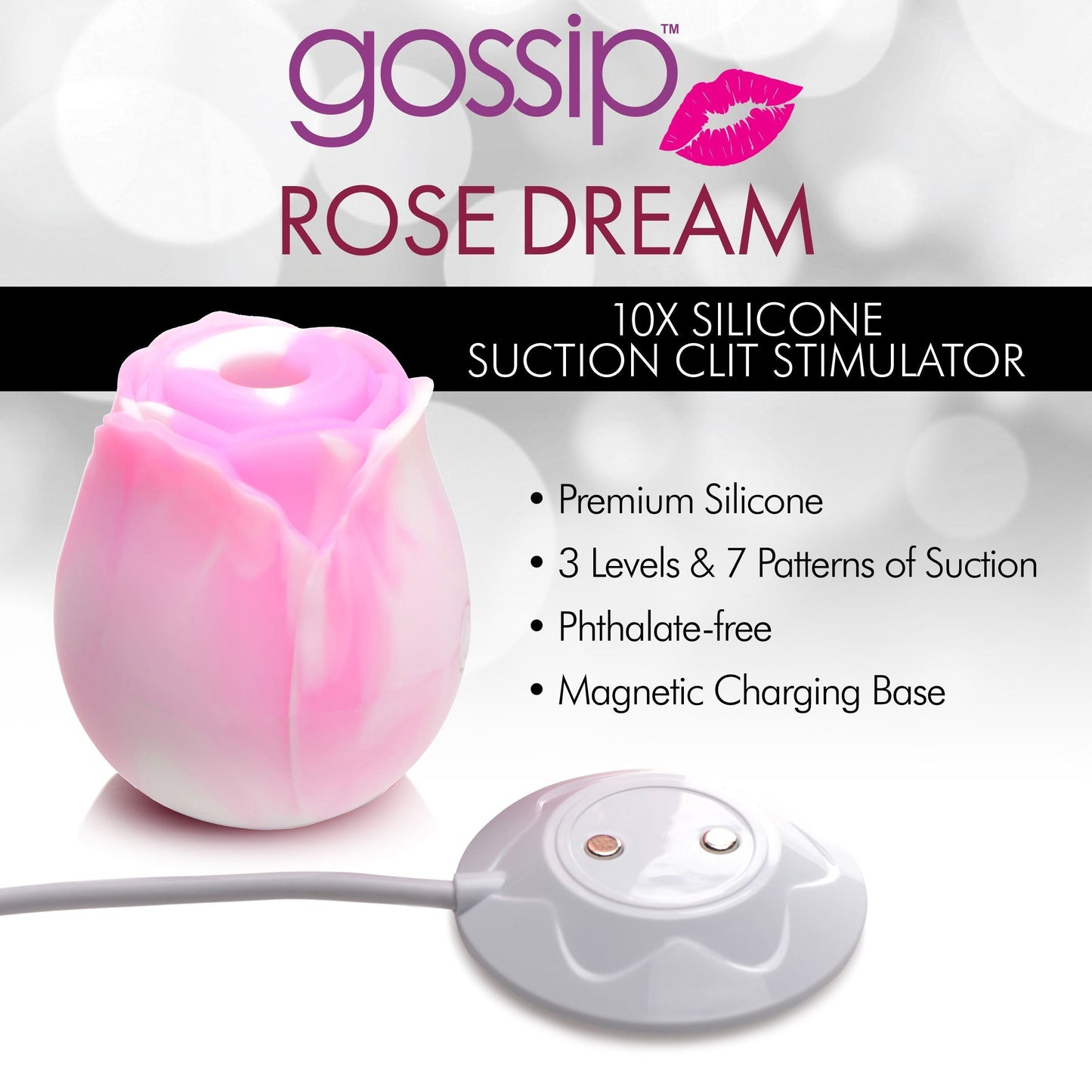 The Rose Dream Pink Swirl Powerful Clitoral Stimulator