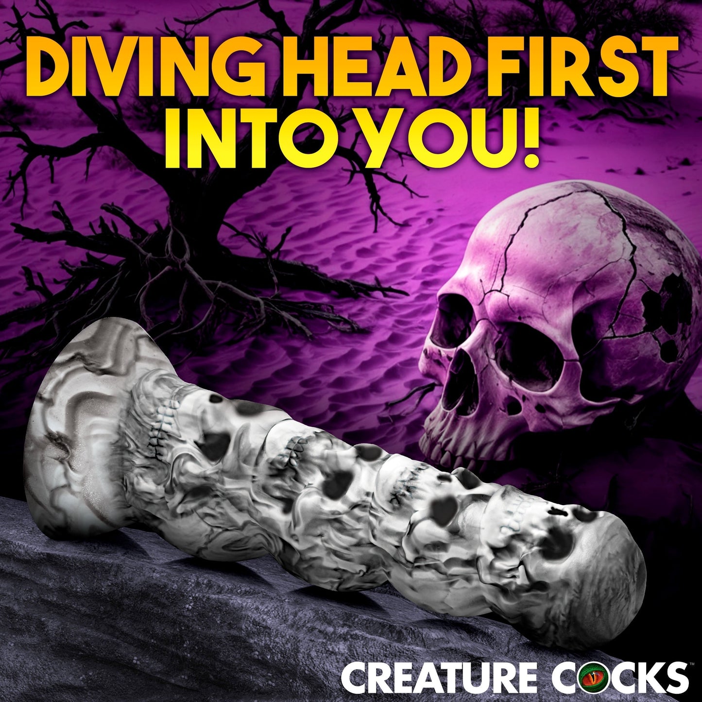 Tower of Doom Silicone Skull Dildo