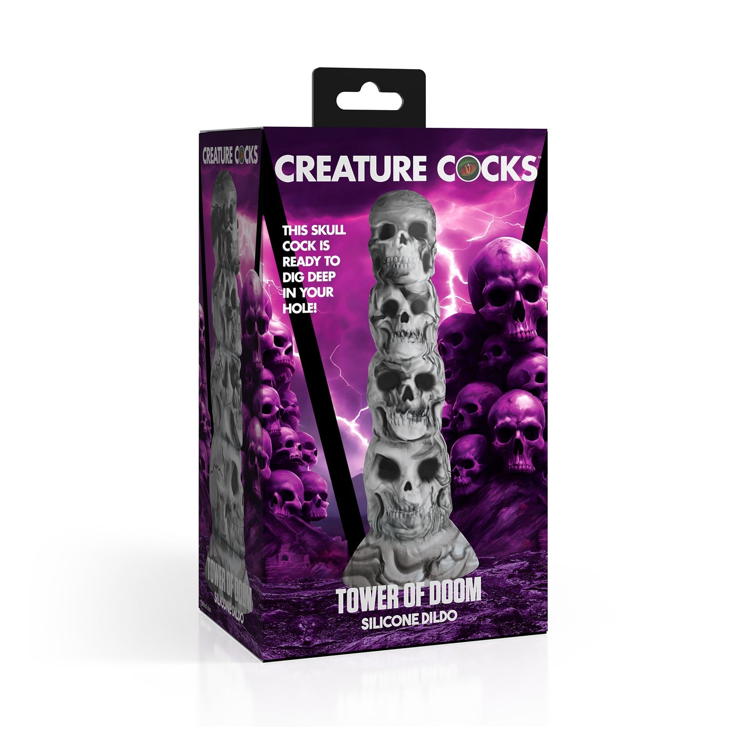 Tower of Doom Silicone Skull Dildo