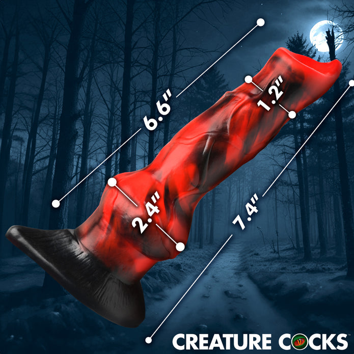 Vibra Beast Vibrating Canine Werewolf Dildo with Knot